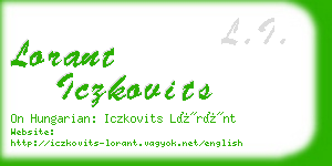 lorant iczkovits business card